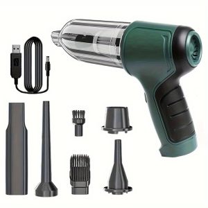 1pc Multifunctional Three In One Wireless Handheld Vacuum Cleaner Can Suck And Blow Dust, Debris, Pet Hair, And Dust, And Is Equipped With Various Accessories To Meet Different Usage Scenarios. It Can Be Used At Home Or In The Car