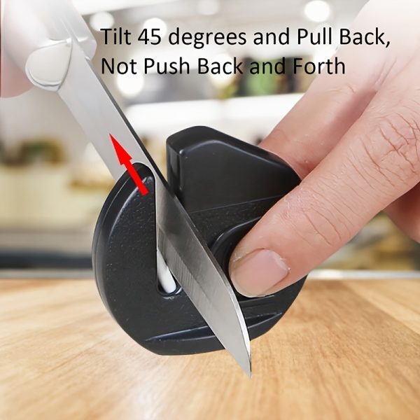 1pc, 2pcs, Ceramic Knife Sharpener, Household Knife Sharpener, Outdoor Knife Sharpening Stone, Easy to Carry, High-quality Ceramic Wear-resistant Knife Sharpener Tools, Essential for Home Or Outdoor