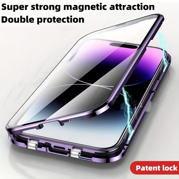 Suitable for iPhone 15/14/13/12 Pro Max Plus series mobile phone cases, screen magnetic two-in-one mobile phone case, full lens coverage protective case
