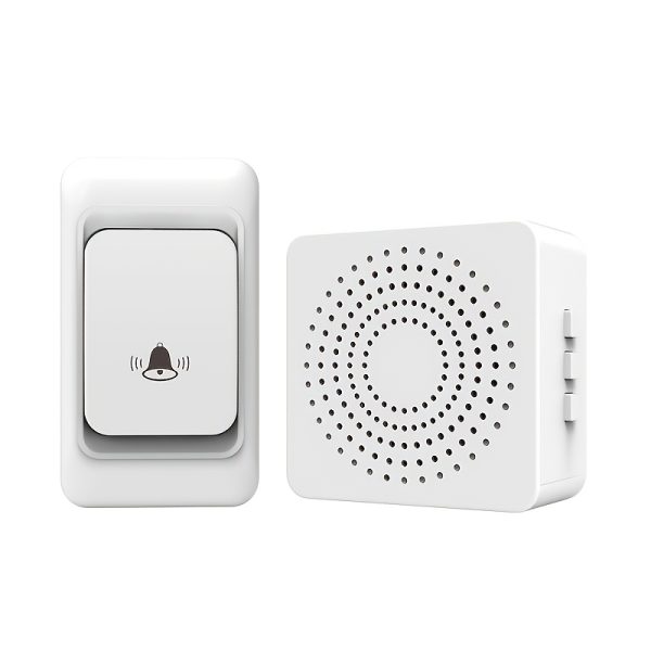 Smart Wireless Doorbell with 38 Ringtones, Dingdong Button Control, Wall Mount, USB/Battery Dual Power, ≤36V, Easy Installation, Non-Rechargeable Battery, Long Range Remote Control