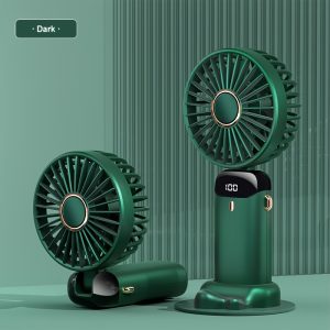1pc USB Rechargeable Portable Fan with LED Display, 5 Speeds, 90° Foldable, Handheld Personal Mini Fan for Desk, Office, Bedroom, Outdoor Travel, Camping, Back to School Supplies, Travel Fan|Foldable Fan|Intelligent Digital Display