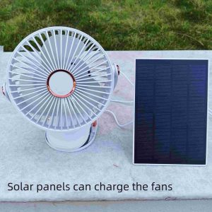 1pc Universal Rotatable Solar Panel Charger for Surveillance Cameras, Wireless Doorbells, and Fans - Insulated Material, Solar-Powered, Type-C & USB Compatible, Detachable Photovoltaic Panel (No Battery Included)