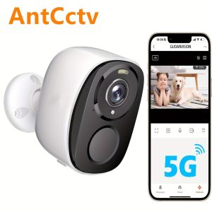 Dual Frequency2.4Ghz&5Ghz wifi Outdoor Wireless Security Camera, 3MP FHD Video Resolutions, 5000mAh Battery Powered CCTV Camera for Home Security, Cloud/SDup to 128G, No Monthly Fee, AI Motion Detection, Spotlight, Color Night Vision, WiFi Two-Way Audio
