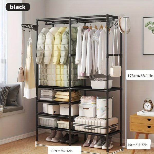 Versatile Iron Coat Rack for Halloween & Fall Decor - Easy Stand-Up Installation, No Power Needed