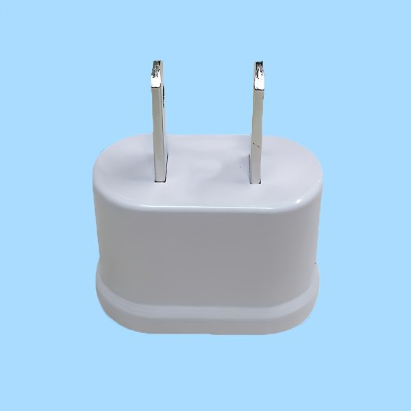 Power Adapter Plug for US, Japan, Canada & More - Compact White C-Type Socket with Metal Prong for International Travel, International Travel Adapter | Compact Plug Design | Durable Socket Adapter, European Travel Plug Adapter