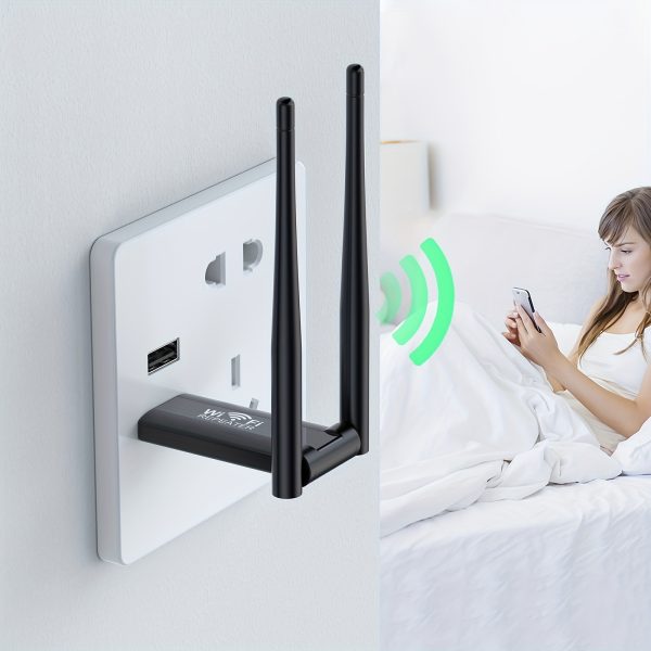 1pc USB Wireless Repeater WiFi Range Extender, 300Mbps Network Signal Amplifier Extender WiFi Booster, Suitable For Upstairs And Downstairs WiFi With Dead Ends.