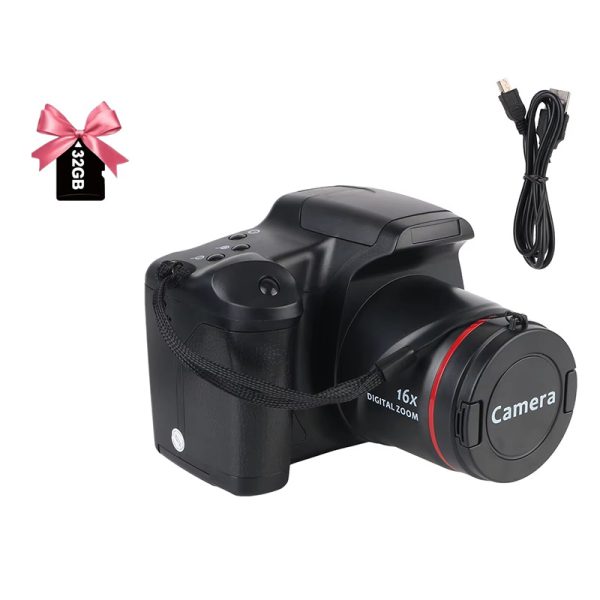 1080p HD Digital Camera with 16MP Lens, 6.1cm Large Screen, ABS Body, CMOS Sensor, Rechargeable Lithium-Polymer Battery, USB Charging, ≤36V Operating Voltage, Perfect for Daily Recording, Travel, Parties, Family Gatherings