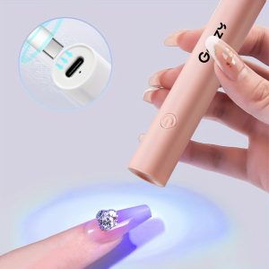GERTZY Mini Handheld Nail Enhancement Slot Lamp, Gel Nail Polish Curing Lamp, Wireless Nail Dryer, Small And Convenient, Convenient To Carry, High-quality Gift For Girls