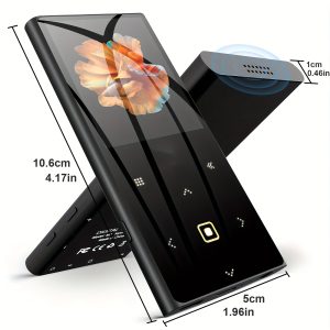 32GB Portable Digital Lossless Music MP3 Player with 2.4-inch Screen, Built-in Speaker, 24 Languages, Recorder, FM Radio, E-book, Stopwatch, Supports up to 128GB TF Card, for Sports, Travel, Includes Headphones