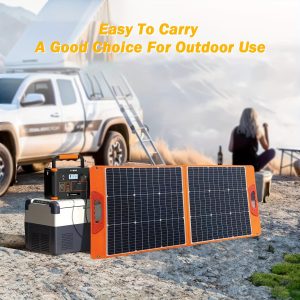 200 W Portable Solar Panel, 200 W 18 V Monocrystalline Solar Folding Charger, USB-A And C Output, 23.5% High Efficiency, Essential for Outdoor Camping, Hiking And RV Travel