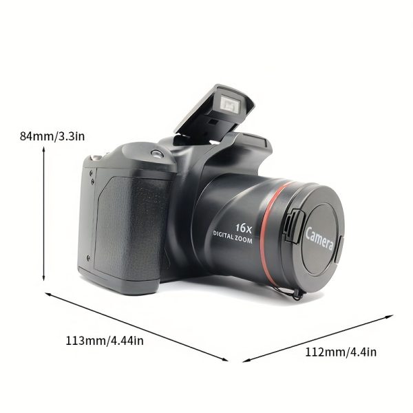 1pc HD Digital Camera, Portable Day & Night Camcorder, ABS Material Large Screen, Outdoor Camping Camera, Ideal Birthday/Holiday Gift, Suitable for Travel, Family Gatherings, Meeting Recording - Battery Powered, ≤36V, No Battery Included