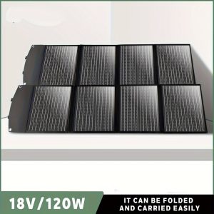 120W Portable Foldable Solar Panel Kit with 18V Charger - Ideal for Home & Camping, Cost-Effective Outdoor Power Supply