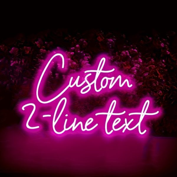 Custom Neon Sign with Dual-Line Personalization - USB Powered LED Display, Touch Control, Wall Mount for Weddings, Events & Home Decor - Adjustable Brightness in Multiple Colors