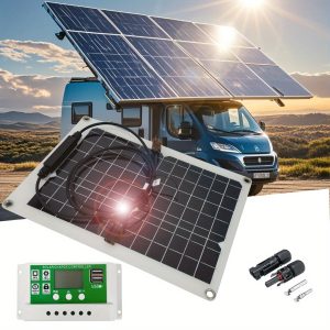 1pc Portable Solar Panel Kit for RV and Boat, Magnetic Material, Solar Charging, Removable Photovoltaic Module, No Battery Included