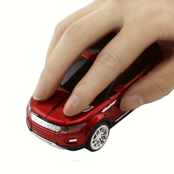 Cool sports car-shaped mouse, 2.4GHz wireless car-mounted ultra-small optical mouse with USB receiver, ergonomic 3-key mouse, suitable for PC desktop computers, laptops. 1.57-inch body height, fits the curve of the hand. Silent button design, 6 months of ultra-long standby, 1200DPI high-precision transmission frequency, UV paint body, smooth and comfortable feel