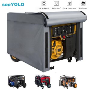 seeYOLO Generator Covers, Portable Generator Cover, Sturdy Generator Cover for Outdoor Generators 5000-10000 Watt, Universal fit for Most Generators-Grey