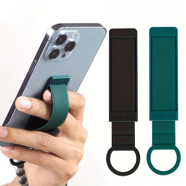 Multifunctional Phone Grip Stand with Sliding Finger Ring, Foldable Kickstand, Waterproof TPU Material, Secure Hold & Desk Mount Accessory for Smartphones