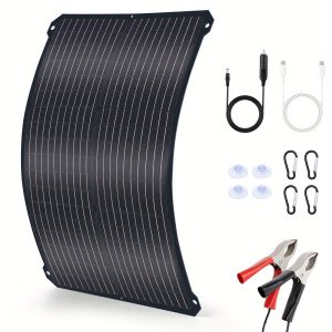 1 Solar Panel Kit with 3 Charging Interfaces Solar Panel, Upgraded Monocrystalline High Conversion Solar Panel, Outdoor Portable Power Supply