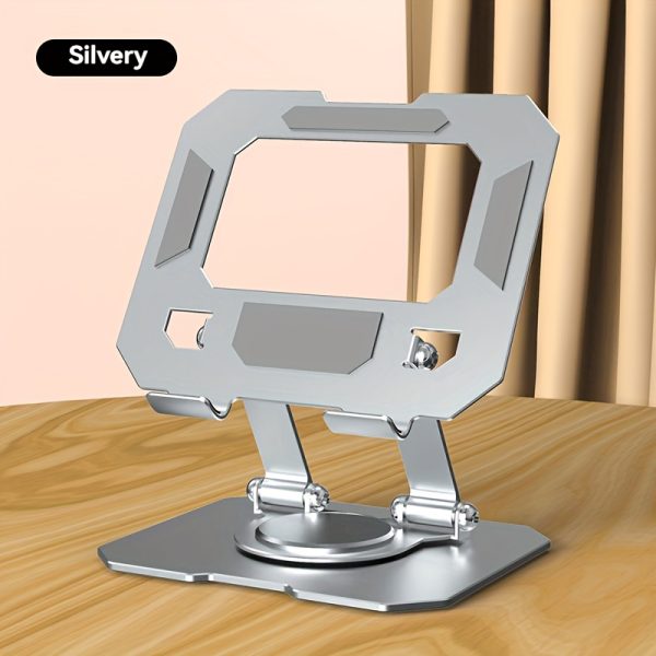 New Aluminum Golden Tablet Phone Stand, Hollowed Out 360-degree Rotating Adjustable Laptop Cooling Stand, Desktop Stand For Watching TV Shows.