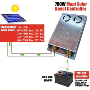1pc, 700W MPPT Solar Boost Controller, Portable Power Source for Mobile Phones and Batteries with Advanced Photovoltaic Charging Technology