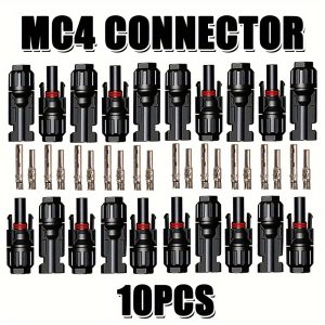 10 Pairs, Solar Plug MC4 Plug Male Female Solar Panel Plugs For 2.5/4/6 Mm2 Solar Cable Solar System Solar Panel Photovoltaic Connector