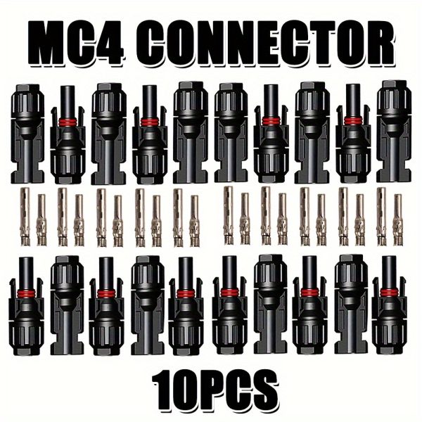10 Pairs, Solar Plug MC4 Plug Male Female Solar Panel Plugs For 2.5/4/6 Mm2 Solar Cable Solar System Solar Panel Photovoltaic Connector
