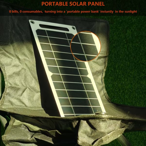 1pc 6W Portable Solar Panel Charger with USB Port - Compact, High-Efficiency Monocrystalline Silicon, Durable & Lightweight for Outdoor Camping, Travel, Emergency - Compatible with Phones, Watches, Power Banks & Earphones, Solar Charger for Outdoor Use