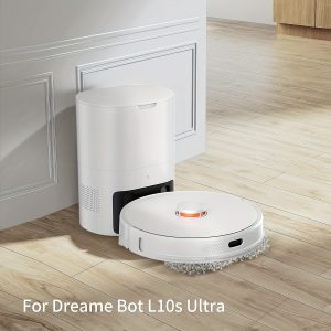 Robot Vacuum Cleaner Mop Cloths Holder Compatible with Dreame L10s Ultra / L10 Prime / for Xiaomi Robot Vacuum X20+ / X20 Plus X10+ / X10 Plus / S10+ / S10 Plus Robot Vacuum Cleaner Includes 2 Mop Holders and 8 Mops