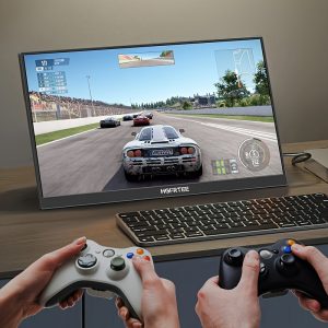 [Hot Selling] HGFRTEE 33.78cm Portable Laptop Monitor - HD 1920x1080P, 60Hz with Built-in Speaker, Thunderbolt/Type-C Compatible for Nintendo Switch, for MacBook Pro, iMac & More