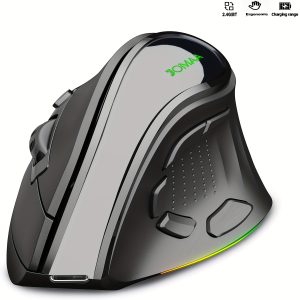 Multifunctional Vertical Mouse, Dual-mode Wireless BT Mouse, Ergonomic Design Office Mouse, Suitable For Laptops, Desktop Computers, Tablets, Tablets, Phones