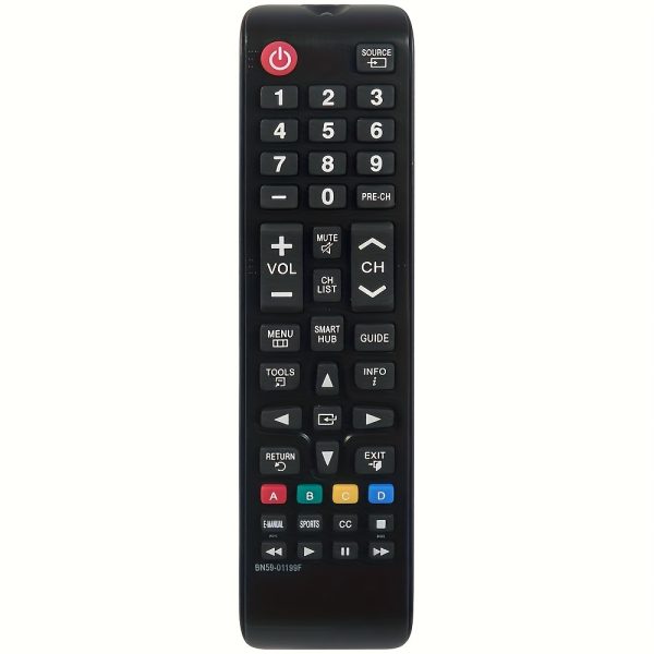 Replacement Remote Control for Samsung HDTVs - Compatible with UN32J4500AF, UN32J525DAFXZA, UN43JU640DF, UN60J6200AF & More - Battery-Powered, Durable Plastic