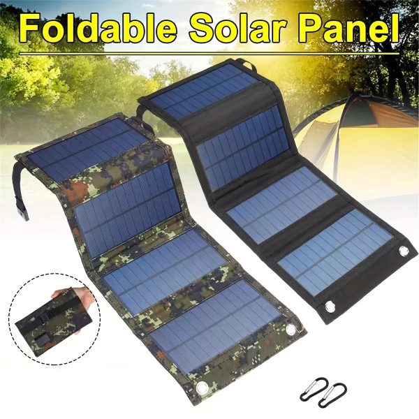1pc Solar Panels Portable Foldable Dual 5V USB Solar Panel Charger Power Bank For Phone Battery