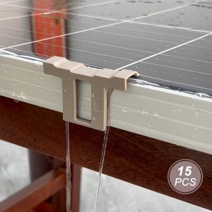 Topenergy 15pcs Solar Panel Drainage Clips - Durable ASA Material, Enhances Water Management & Energy Efficiency, Easy Install for Residential & Commercial Systems
