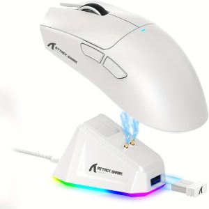 ATTACK SHARK X11 Superlight Gaming Mouse: 59g Wireless with 2.4G, RGB Lighting, 22000 DPI, 5 Programmable Buttons for PC/Mac - Perfect for Gamers