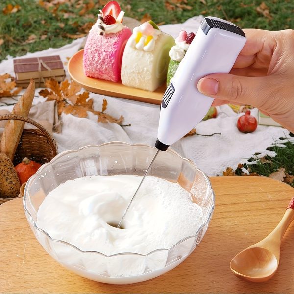 1pc Portable Mini Electric Blender For Quick Stirring - Ideal For Milk, Coffee, And Cappuccino Cream - Battery Not Included
