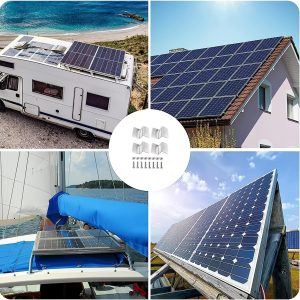 4pcs, Outdoor RV solar photovoltaic bracket, Z-shaped aluminum alloy bracket for yacht RV roof, Z-shaped press block for solar panel, Solar photovoltaic accessories