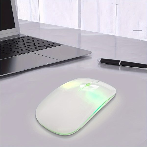 Dual-mode Wireless Mouse Silent Office Colorful RGB Backlight Battery Wireless Mouse Notebook Desktop Universal Use