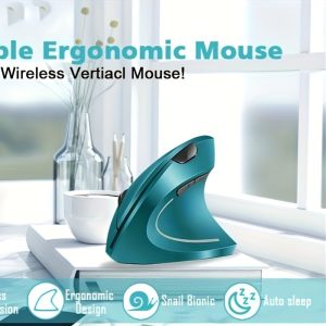 Ergonomic Mouse, Wireless Mouse, Optical Vertical Mouse Rechargeable USB Mouse 2.4GHz with 6 Buttons for Laptop, Desktop (Right Hand)