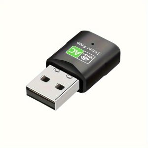 1pc Wireless Network Adapter, USB Network Adapter, 2.4G/5.8G Dual Band 600Mbps Wireless Network Card, Driver-free Plug-and-Play, Suitable For PC Computer, Laptop, More Compatible With XP/Win7/8/8.1/10/11 System