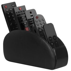 1pc Remote Control Holder with 5 Compartments - Faux Leather Desktop Storage Remote Control Box, Suitable for TV, DVD, Blu-ray, Media Player and Heater Controller, Desktop and Drawer Organizer - for Home Storage