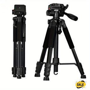 Multifunctional Metal Tripod, Stable and Portable, Without Battery, for Camera and Night Fishing Light