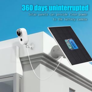 5V Solar Panel, Emergency Solar Charging Kit, Solar Battery Charging Board Suitable for Charging Various TC Devices, Such as Surveillance Cameras, Fans, Doorbells, Mobile Phones and Other Electronic Devices, 2 Meter Power Cable