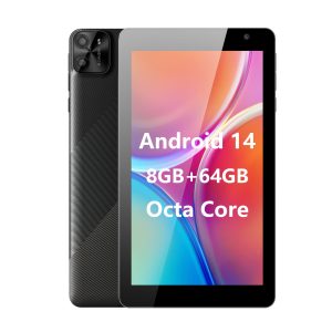 ROEN LLCE 7-Inch Android 14 Octa-Core Business Tablet, 8GB RAM + 64GB Storage (Expandable to 1TB), 3500mAh Battery, HD 1024x600 IPS Screen, Front & Rear Cameras, WiFi Connectivity, Type-C Charging Port, Tech Gadget | Professional Look | Textured Finish