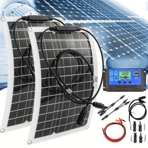 1pc, 20W/40W Flexible Portable Solar Power Panel 12V Battery Solar Panel Charger With/Without Controller Solar Cell