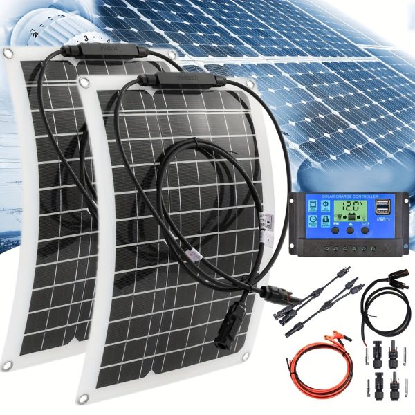 1pc, 20W/40W Flexible Portable Solar Power Panel 12V Battery Solar Panel Charger With/Without Controller Solar Cell