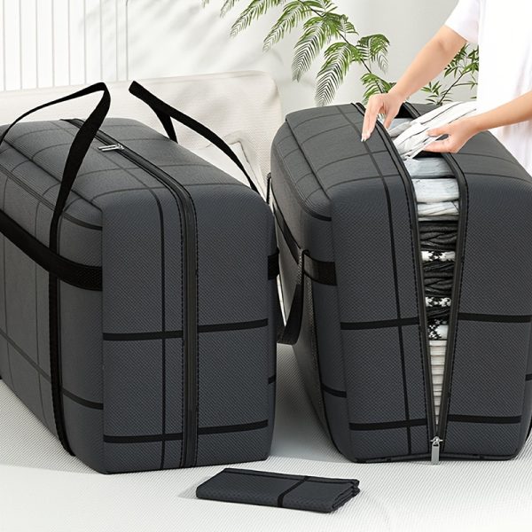 Extra Large Heavy-Duty Moving Bag with Handles, Christmas Storage Organizer for Clothes and Quilts, Space-Saving Tree Bag Insert, Home Bedroom Wardrobe Travel Blanket Storage, Portable Fabric Under 3.2 Cubic Feet, Less Than 68.58 cm Tall, Clothes Storage, Mounted Closet Systems