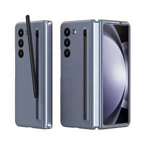 for Samsung Galaxy Z Fold 6 5 4 3 Mobile Phone Protective Case Skin-like Solid Color Case Samsung Z Fold6 Fold5 Fold4 Fold3 Candy Color Hard Shell PC with Pen High-end Simple Protective Case