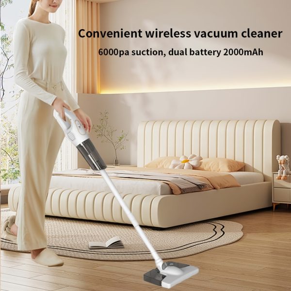 5pcs/7pcs Set, High-Power Handheld Vacuum Cleaner with Super Suction, Wireless and Portable, 2000mAh Dual Lithium Battery, USB Rechargeable, Cartridge Filter, 45dB Quiet Operation, 6KPa Suction, ABS Resin, for Car, Home, Pet Hair, Office Cleaning