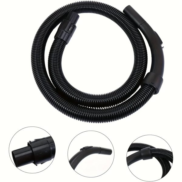Vacuum Cleaner Hose Converter with Black Connector - 1.8m (6ft) Length, Compatible with Midea, Philips, Electrolux Models for Efficient Cleaning on Hardwood Floors and Tight Spaces, Floor Cleaning Tool | Practical Vacuum Attachment | Durable Plastic Hose, Vacuum Cleaners for Home