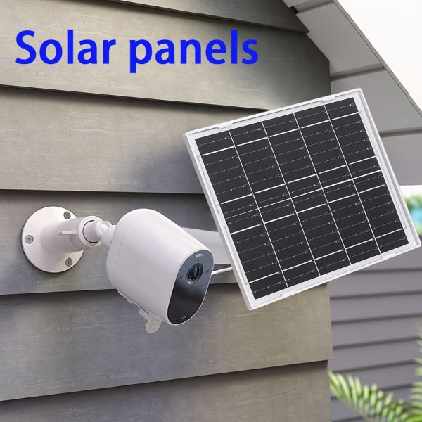 Flexible 360° Adjustable Wall Mount Solar Panel, Durable Monocrystalline Photovoltaic Module with Solar Charging for Security Cameras
